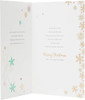 Wonderful Dad Nice Verse Sparkling Snowflakes Design Christmas Card