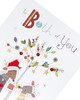 To Both of You Couple Deer Design Christmas Card