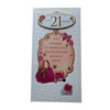 Happy Birthday You're 21 Today Open Female Soft Whispers Card