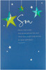 Nice Verse Stars Design Son Birthday Card