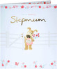 Step Mum Boofle Holding Flowers and Card Birthday Card 