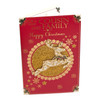 For a Dear Cousin and Family Golden Reindeer Christmas Card
