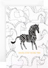 General Birthday Card Contemporary Zebra Design