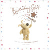 Handmade Birthday Card Boofle holding Star