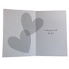 Heart Design Foil Finished Engagement Congratulation Card 