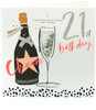 Champagne Glass for Her 21st Birthday Card 