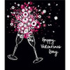 Champagne Glass Valentines Day Card