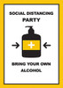 Humour Social Distancing Party Covid Lockdown Birthday Card