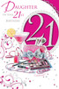 Daughter On Your 21st Birthday Celebrity Style Card