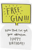 Gin Funny Birthday Card