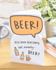 Beer Celebrate Die Cut Design Funny Birthday Card