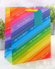 Time To Celebrate Rainbow Stripe Large Size Gift Bag