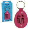 Eggcellent Pink Keyring "Amazing Mum"