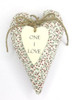 Sentiments Hanging Heart Cushion One I Love