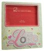 Laura Darrington Patchwork Collection Wooden "Love" Frame - 4" x 6" Photo