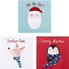 Festive Character Christmas Cards Pack of 18 In 3 Designs