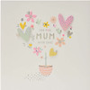 Mum Handmade Birthday Card with Hearts And Flowers 