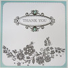 Pack of 6 Silver Foil Turquoise Aqua Heart Design Wedding Gift Thank You Cards