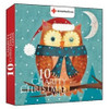 Charity Owl Christmas Cards In Aid of The British Red Cross Box of Of 10 Cards & Envelopes
