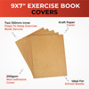 Pack of 50 9x7" Kraft Paper Exercise Book Covers by Janrax