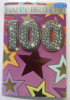 100th Birthday Modern Design with Sentiment Greeting Card