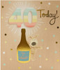 Rainbow Striped Boofle 40th Birthday Card