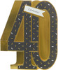 3D Design with Gold Foil Finish Open 40th Birthday Card