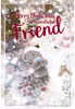 Wonderful Friend Tatty Teddy With Snowflake Design Christmas Card