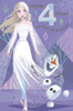 Disney Frozen Elsa and Olaf Foil Finish Design 4th Birthday Card