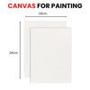 Pack of 10 18x24cm Blank White Flat Stretched Board Art Canvases By Janrax