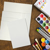 Pack of 10 30x30cm Blank White Flat Stretched Board Art Canvases By Janrax