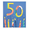 50th YOLO Birthday Card Age 50 Candle 