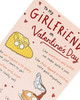 For My Girlfriend Cute Cartoon Design Valentine's Day Card