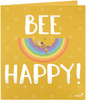 Boofle Relaxing on Rainbow Yellow Spots Design Birthday Card