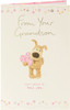 Boofle Mother's Day Card from Grandson with Silver Metallic Finish