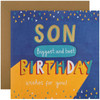Contemporary Text Based Design Son Birthday Card