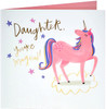 Unicorn Design Daughter Birthday Card