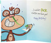 Pop Up 3D Funny Monkey Brother Birthday Card