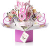 80th Birthday Pop Up Card with Flowers