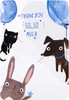 Cute Pet Themed Design Thank You Card