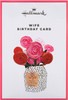 Vase of Flowers Design 3D Birthday Card for Wife