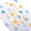 Contemporary Multi-Coloured Polka Dot Design Good Luck Card