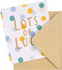 Contemporary Multi-Coloured Polka Dot Design Good Luck Card