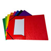 Pack of 12 A4 Red Card 3 Flap Folders With Elastic Closure