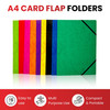 Pack of 12 A4 Yellow Card 3 Flap Folders With Elastic Closure