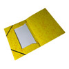 Pack of 12 A4 Yellow Card 3 Flap Folders With Elastic Closure