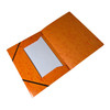 Pack of 12 A4 Orange Card 3 Flap Folders With Elastic Closure