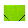 Pack of 12 A4 Neon Green Card 3 Flap Folders With Elastic Closure