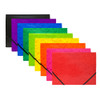 Pack of 12 A4 Black Card 3 Flap Folders With Elastic Closure