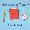 Most Amazing Teacher From Benny Range Thank You Teacher Card